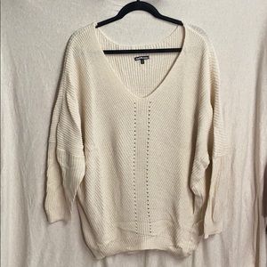 Charlotte Russe cream oversized sweater